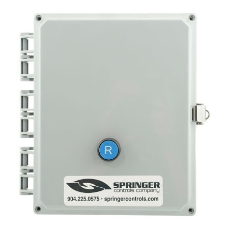 SPRINGER CONTROLS CO NEMA 4X Enclosed Motor Starter, 26A, 3PH, Separate Coil Voltage, Reset Button, 100-250V, 13-16A AF2606R2M-3H